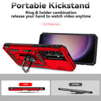 Luxury Armor Case with Ring Holder & Slide Camera Cover for Samsung Galaxy S Series