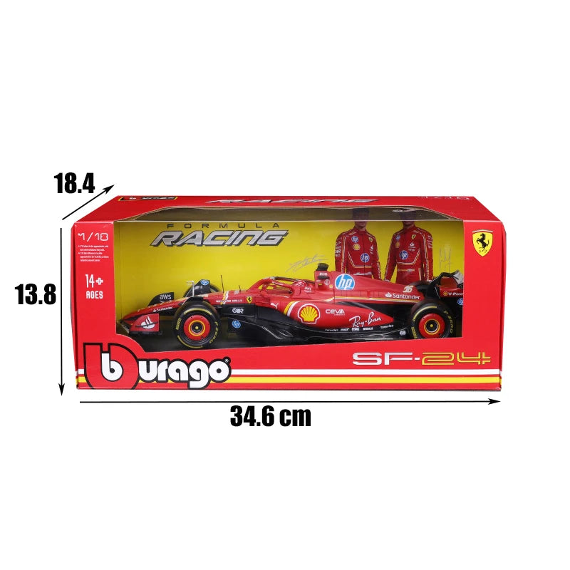 2025 SF25-#44 #16 Bburago 1:18 SF24 F1 Racing / SF23 F1 Ferrari Las Vegas #16 Sainz Static Car Model Vehicles Alloy Toy