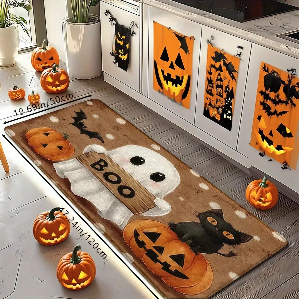 Halloween Pumpkin Ghost Rug – Cute Spooky Home Décor