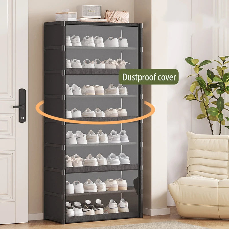 👟✨ Large Transparent Dustproof Shoe Rack Cabinet (5–9 Levels) 🧼 | Closed Shoe Organizer for 12–24 Pairs 👞 | Modern Shoe Storage for Bedroom, Living Room & Garage 🏠