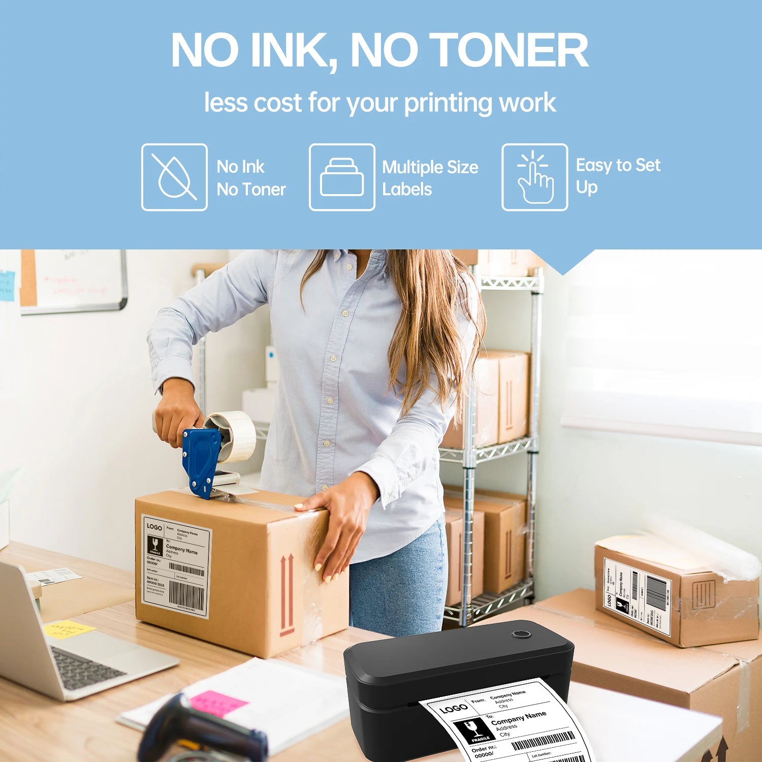 🏷️📦 Marklife X4 Thermal Label Printer – 4x6 Bluetooth Shipping Printer