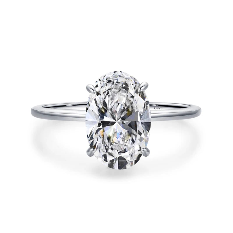 💎✨ Ailmay Luxury Clear CZ Ring – Solid 925 Sterling Silver