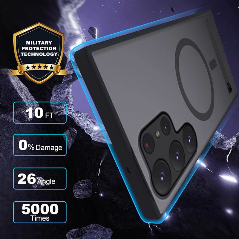 UYUXIO Magnetic Stand Case for Samsung Galaxy S24 / S23 / S22 Ultra Plus