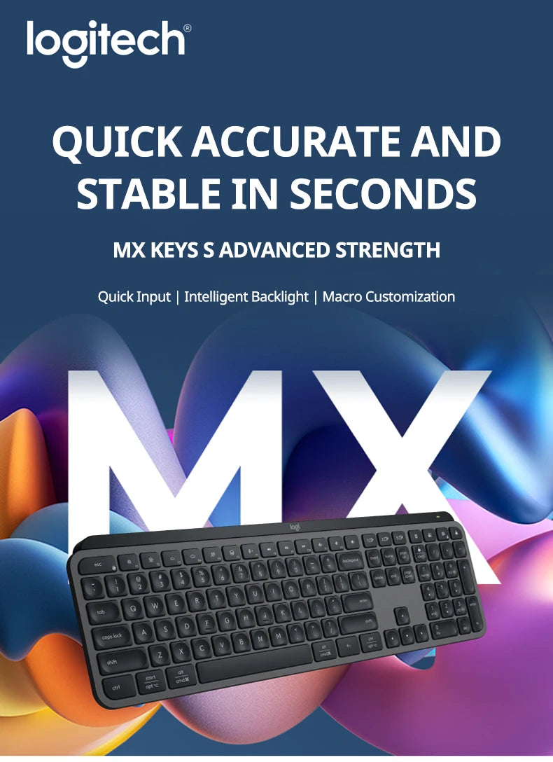 NEW Logitech MX Keys S Wireless Bluetooth Keyboard – Backlit, Multi-Device