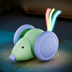 Interactive Electric Mouse Cat Toy – Rechargeable Smart Obstacle‑Avoiding Cat Car Toy for Kittens & Cats | Automatic Teaser Pet Toy (ABS+TPU, Green/White)