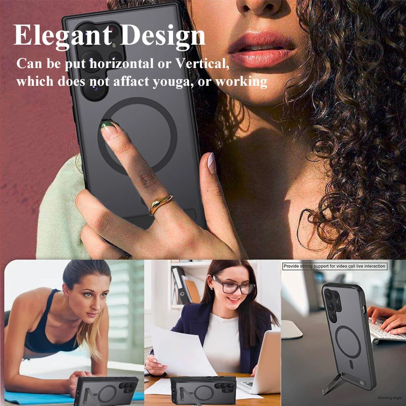 UYUXIO Magnetic Stand Case for Samsung Galaxy S24 / S23 / S22 Ultra Plus