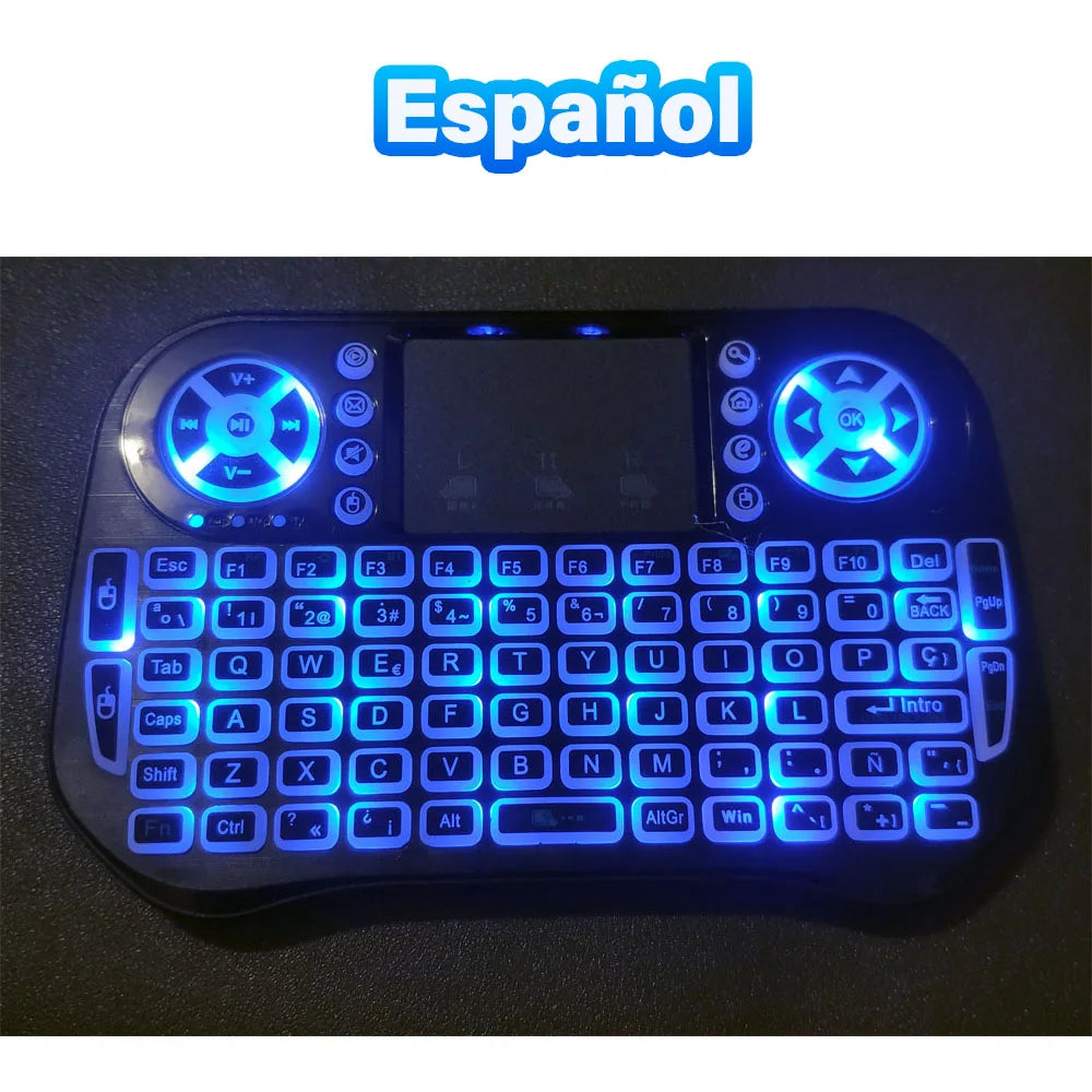 🌈⌨️ i10 / i8 Mini Wireless Keyboard – Dual Mode Air Mouse with Touchpad