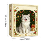 Christmas Cat Countdown Calendar – 24-Day Acrylic Advent Décor