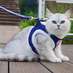 ❄️🐾 Rabbit Fur Winter Cat & Dog Harness with Leash – Reflective Adjustable Set