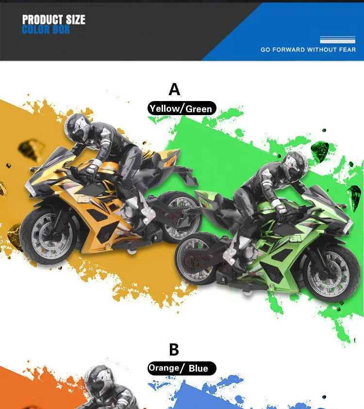 Remote Control Stunt Motorbike 360° Rotation Drift RC Car Model High Speed USB Charge Climbing Racing RC Motorcycle Toy for Kids