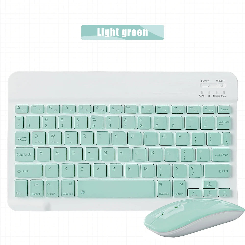 ⌨️🖱️ Mini Wireless Bluetooth Keyboard & Mouse Set – Portable for iPad & Android