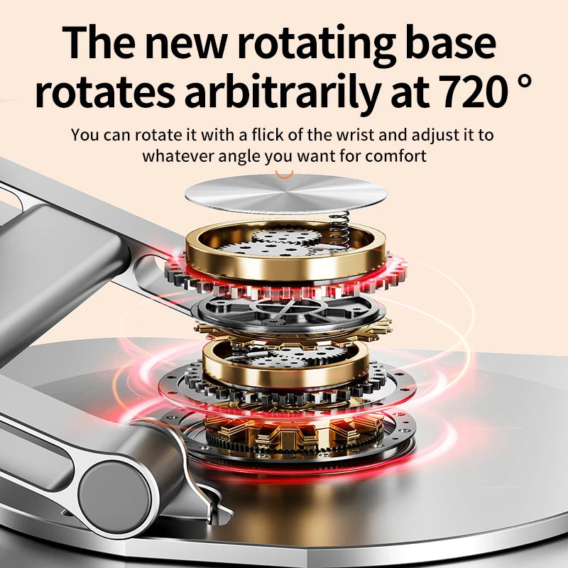 💻🔄 360° Rotatable Aluminum Laptop Stand – Adjustable Desk Riser