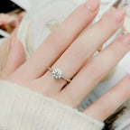 💎✨ NeeTim 0.5–5CT Moissanite Engagement Ring 🤍 | White Gold Plated 925 Sterling Silver Lab Diamond Wedding Band for Women 💍
