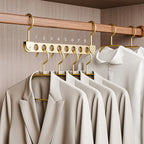 👕✨ Foldable Rotatable Clothes Hanger Organizer | 6 / 8 Holes Magic Metal Storage Rack 🪝 | Wardrobe Space Saver Hook