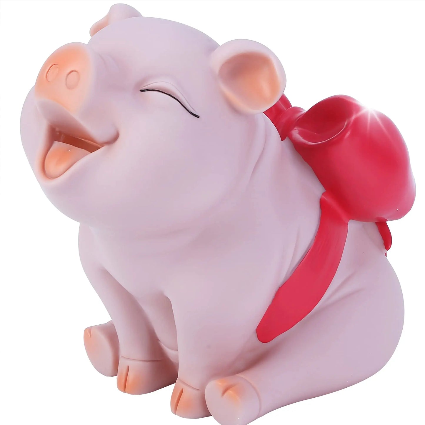 🐷🎀 Piggy Bank with Red Bow-Knot 💰 | Lovely Shatterproof Pig Coin Bank ✨ | Creative Money Box Stores Up to 1000 Coins 🎁