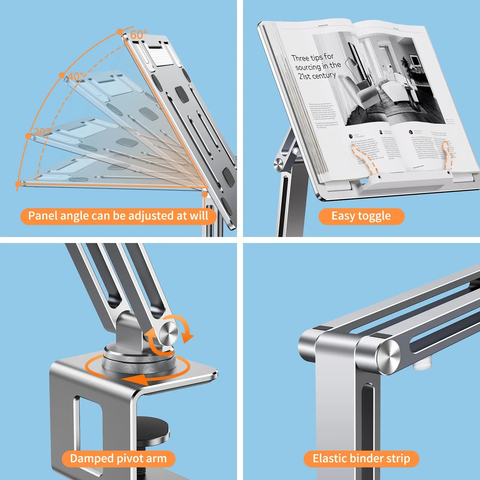 💻🔄 Eary Laptop Arm Mount for Desk – 360° Rotating Adjustable Stand