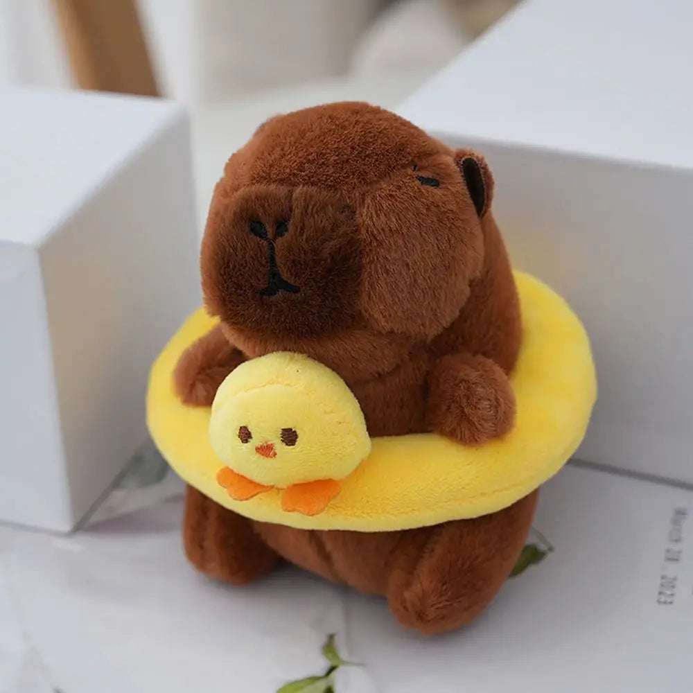 🦫🪽 Cute Capybara Plush Toy – Fluffy Anime Stuffed Animal with Hoodie & Wings | Small Simulation Doll Gift