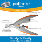 ✂️🐶🐱 Pet Nail Clippers with LED Light – Polishing & Cleaning Kit