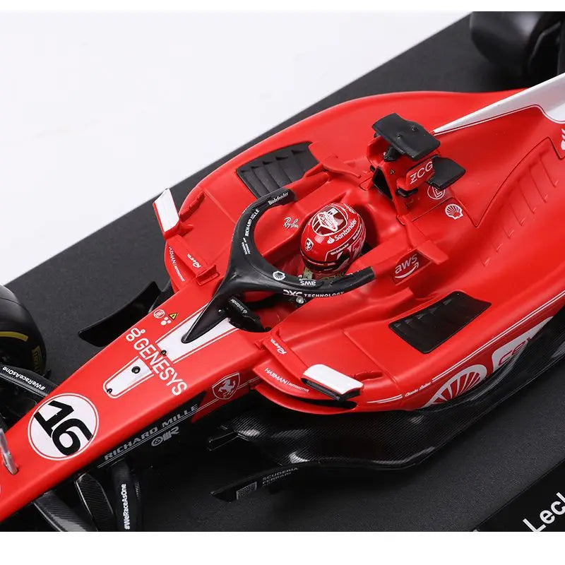 2025 SF25-#44 #16 Bburago 1:18 SF24 F1 Racing / SF23 F1 Ferrari Las Vegas #16 Sainz Static Car Model Vehicles Alloy Toy