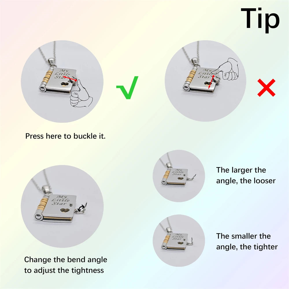 📖💙 To My Champion Son Book Necklace 🏆 | Engraved Openable Book Pendant with 6 Message Pages ✨ | Birthday Gift for Boys – My Little Hero 💪