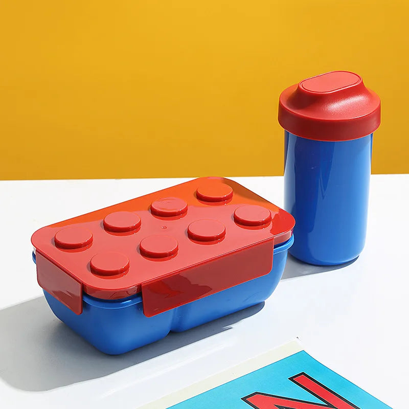 🧱🍱 Creative Sealed Lunch Box | Color Building Blocks Bento Box 🎨 | Portable Kids Lunch Box for School, Picnic & Fruit Salad