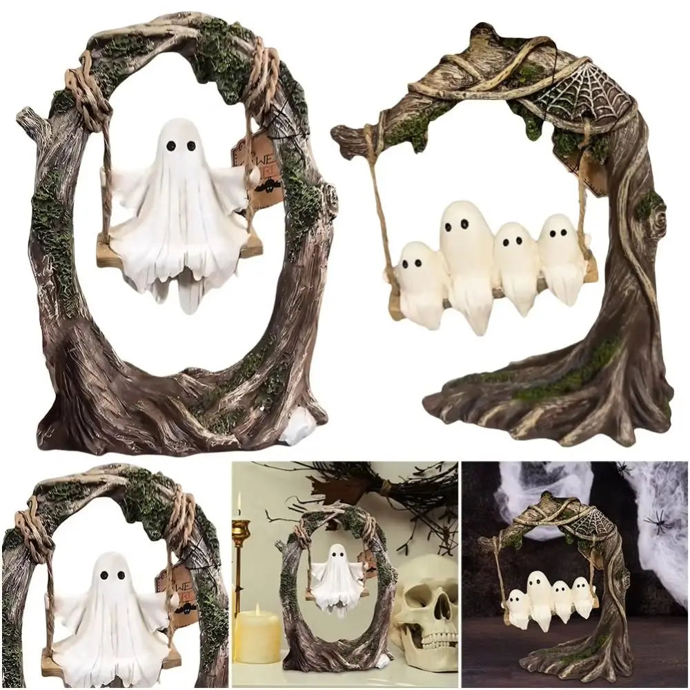 Swinging Ghost Ornament – Spooky Halloween Décor