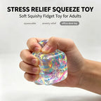 Christmas Glitter Ice Cube Squishy – Maltose Squeeze Fidget Toy