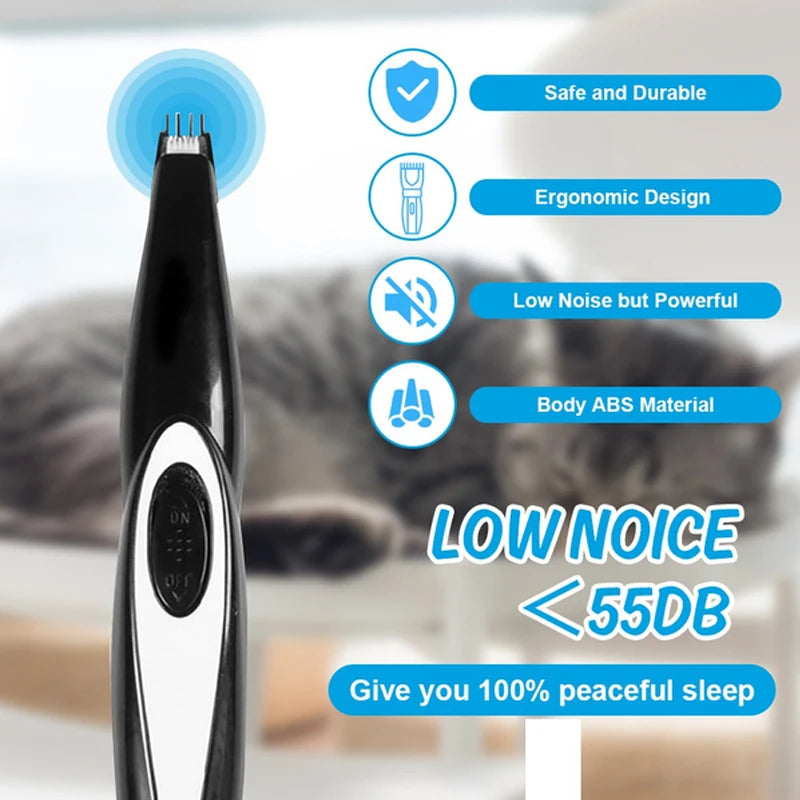 Electric Pet Clipper Grooming Kit – Rechargeable Professional Trimmer for Dogs & Cats