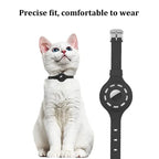 🐱📍 Silicone Anti-Lost Cat Collar for Apple AirTag – Adjustable Tracker Holder