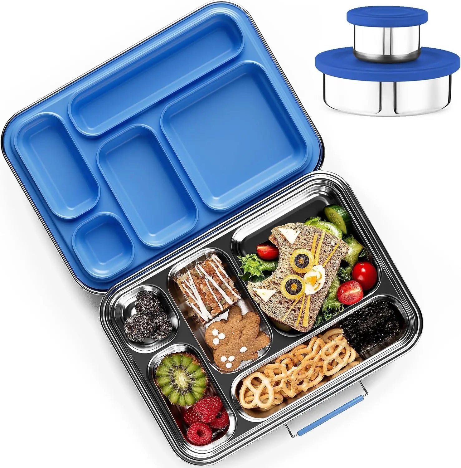 🥪✨ Stainless Steel Leakproof Bento Lunch Box | Food-Safe Compact Lunch Container 🍱 | Sandwich Friendly Lunch Box for Kids & Adults