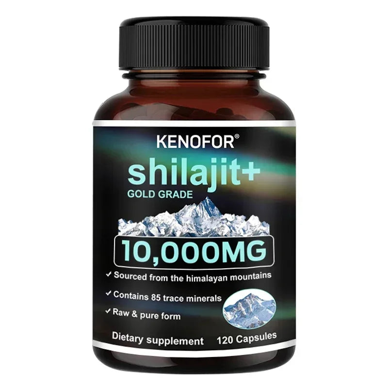Himalayan Shilajit Capsules – Natural Mineral & Fulvic Acid Supplement | 30/60/120 Count