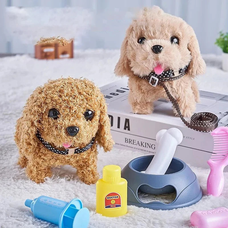 🐶🤖 Electronic Walking Dog Plush Toy – Interactive Vibrating & Moving Puppy Doll for Kids & Babies