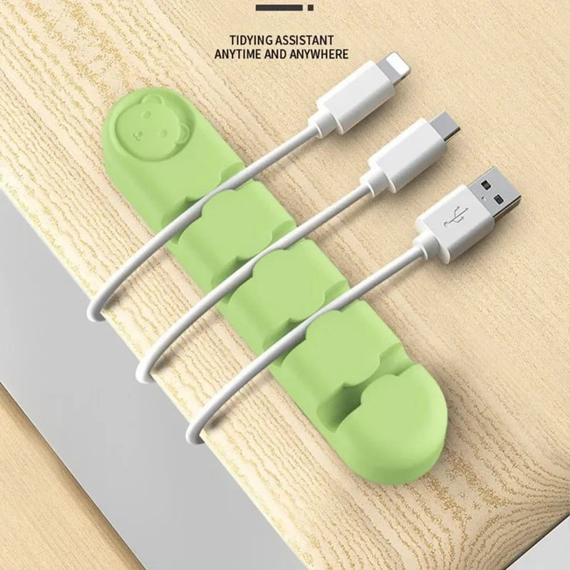 🎀🔌 Cute Cable Holder Desk Organizer – Cord Protector