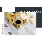 🐷✨ Ceramic Gold Pig Piggy Bank 💛 | Cute Coin Savings Money Box 💰 | Lucky Pig Home Decoration & Creative Home Furnishings