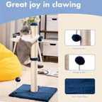 🐾🌳 34-Inch High Premium Sisal Cat Scratching Post with Hanging Ball