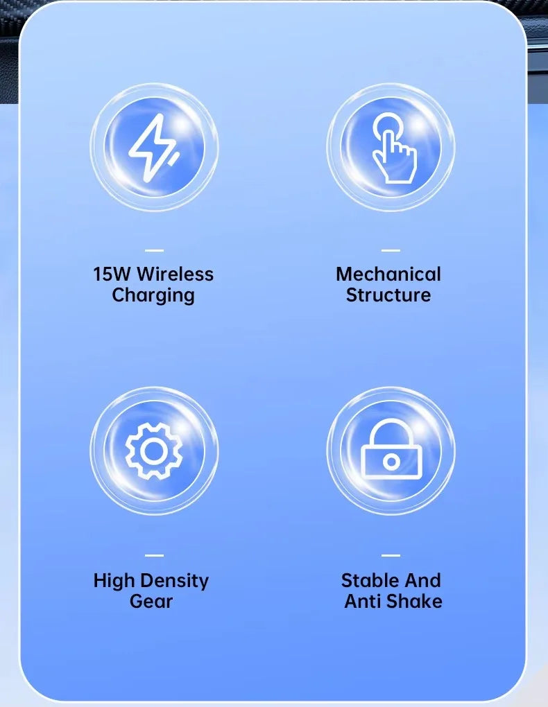 🚗📱 UYUXIO 15W Wireless Car Charger Air Vent Mount