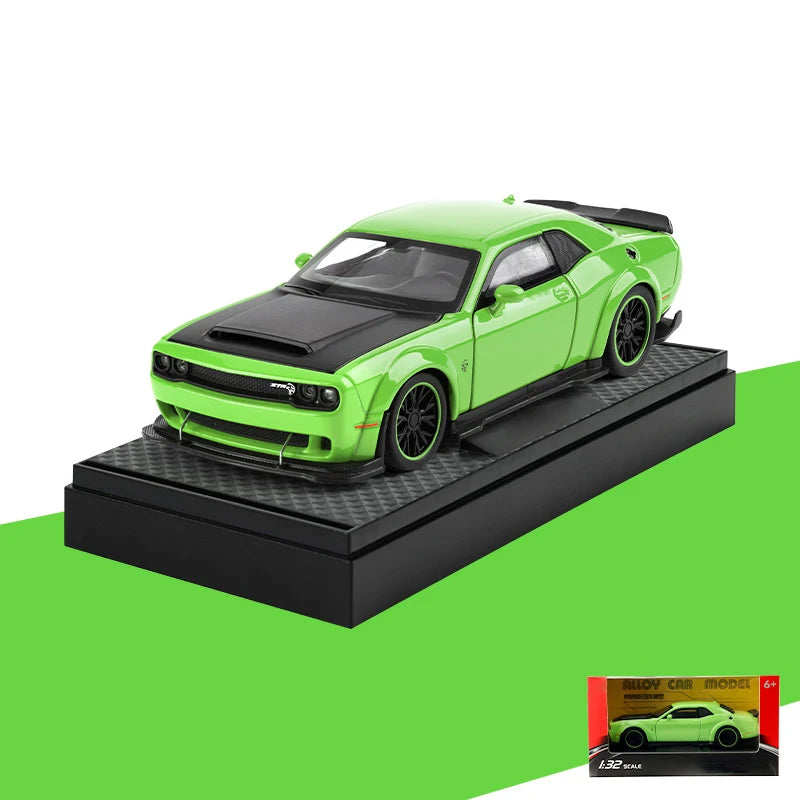 1:32 Dodge Challenger SRT Hellcat Redeye V8 Alloy Metal Diecast Model American Muscle Sports Car Collection For Hobby Decor