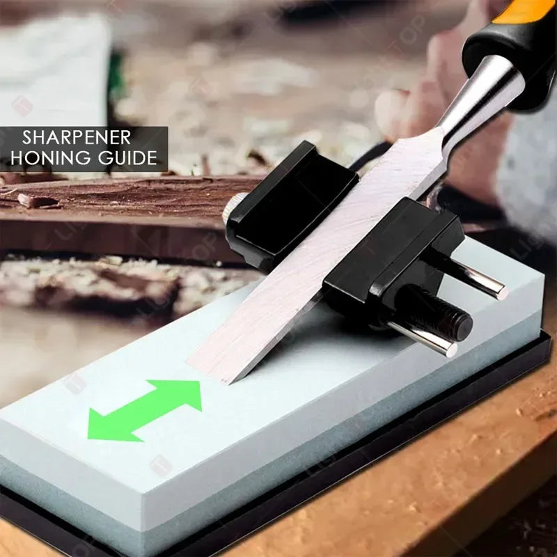 Adjustable Chisel Honing Guide Jig – Carbon Steel Roller Angle Sharpener for Wood Chisels &amp; Plane Irons