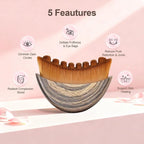 ✨💆‍♀️ Contour Facial Brush for Manual Lymphatic Drainage | Ergonomic Facial Cleansing & Shaping Brush 🌿 | Soft Durable Bristles Massager