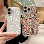 Daisy Floral Clear Phone Case with Metal Lens Frame for Google Pixel