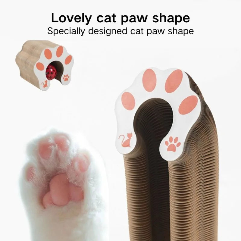Magic Organ Interactive Cat Toy Scratcher Board Pet Toy Foldable Eco-Friendly Cardboard Flexible Changeable Accordion Shape Toy