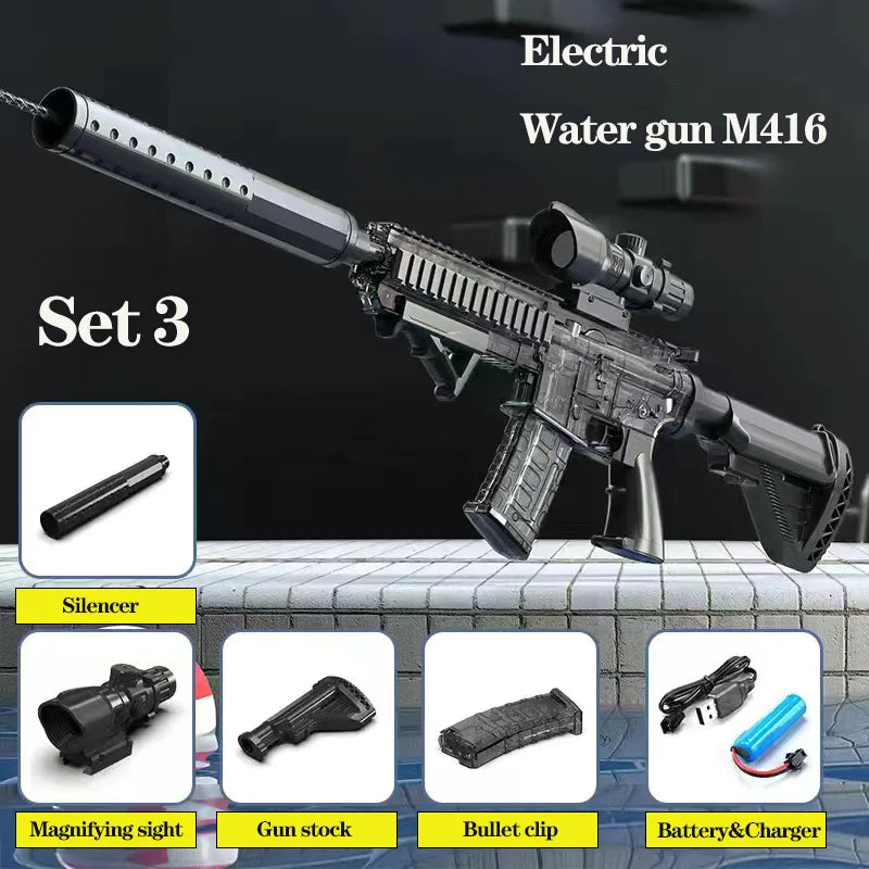 💦☀️ Summer High-Pressure Water Gun – Non-Electric Full-Automatic Shooting Water Pistol for Kids