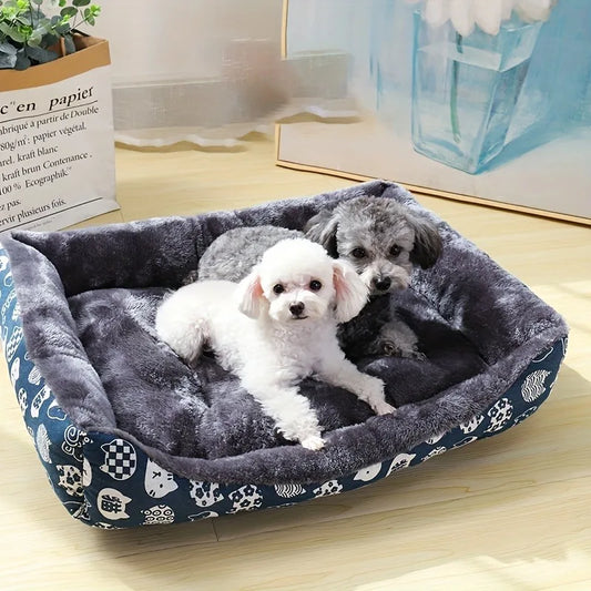 🛋️🐾 Winter Plush Pet Bed Sofa – Cozy Dog & Cat Mat