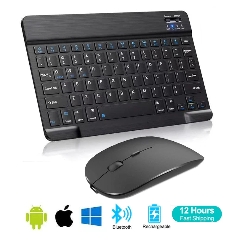 ⌨️📱 Mini Bluetooth Wireless Keyboard – Rechargeable Multi-Language