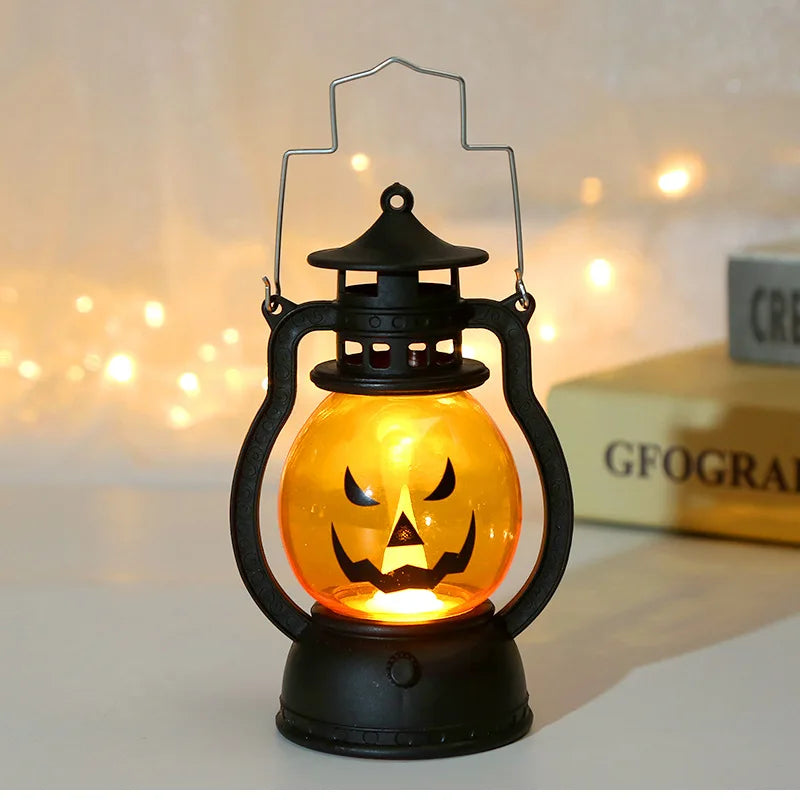 Halloween LED Pumpkin Lantern – Spooky Hanging Décor