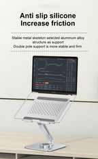 💻🔄 Portable 360° Aluminum Laptop Stand – Foldable Adjustable Holder