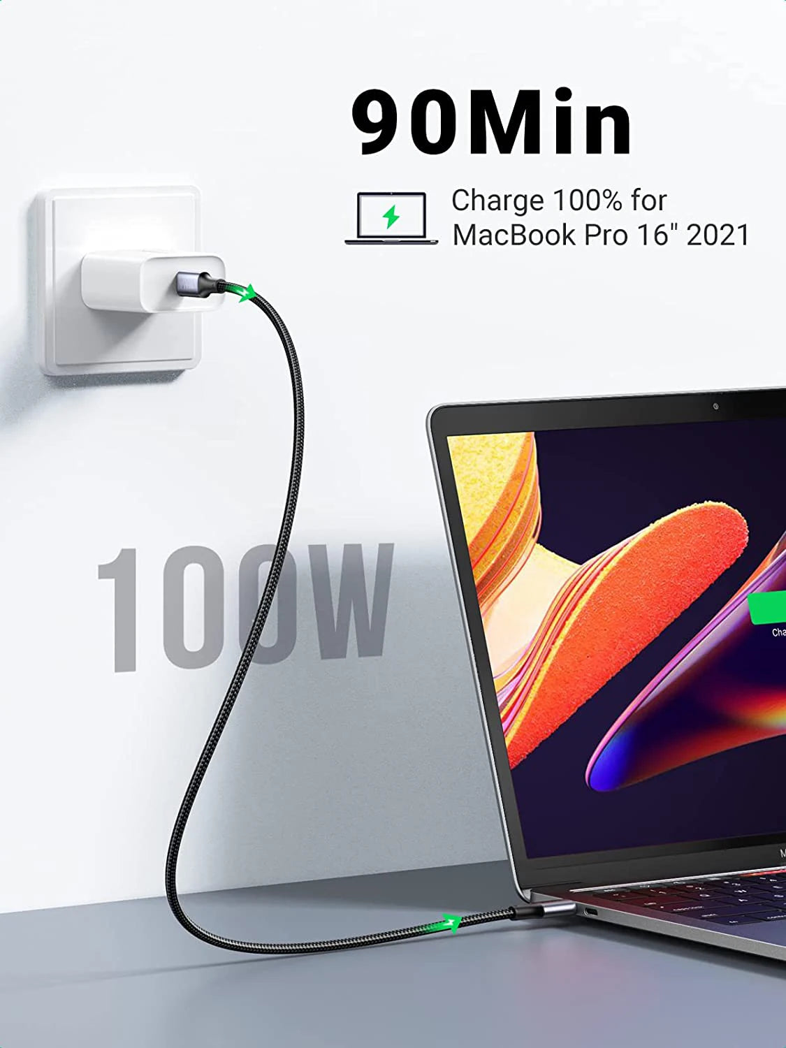 ⚡🔌 100W USB-C PD 10Gbps Cable with 4K 60Hz Video (E-Marker)