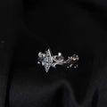 🖤💍 Retro Iris Cross Rhombus Ring – Gothic Punk Adjustable
