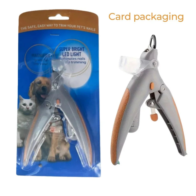 ✂️🐶🐱 Pet Nail Clippers with LED Light – Polishing & Cleaning Kit