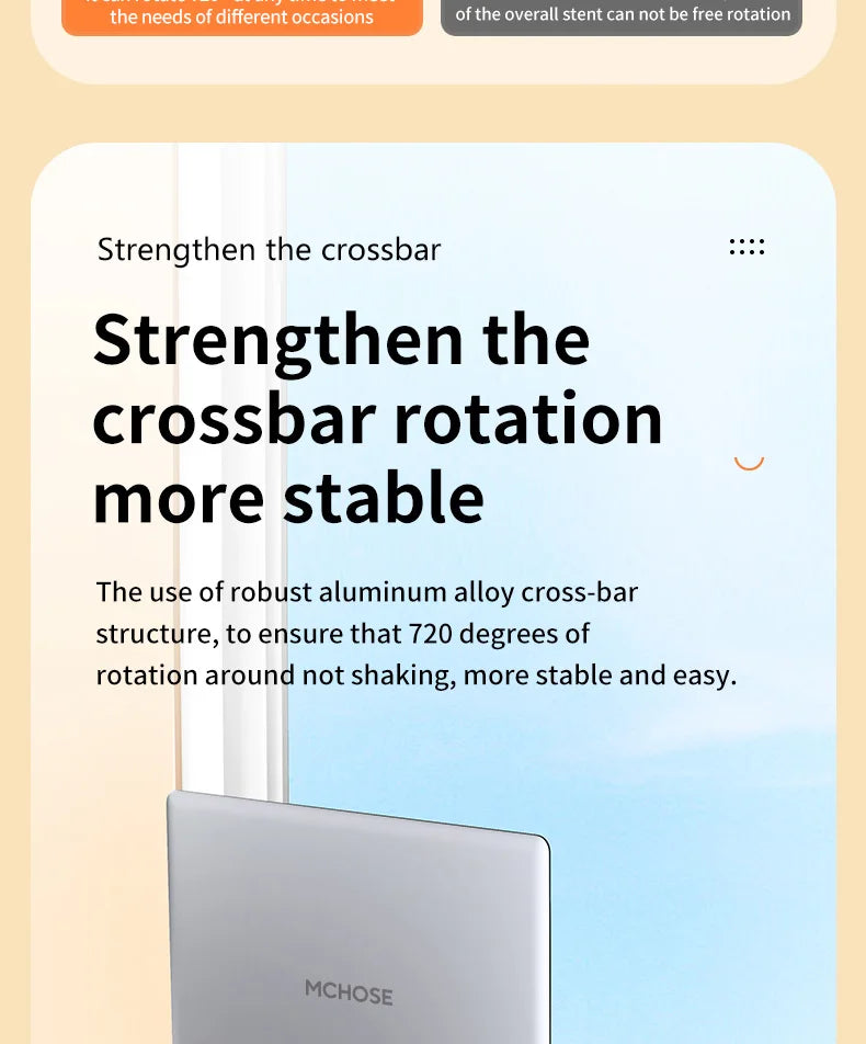 💻🔄 360° Rotatable Aluminum Laptop Stand – Adjustable Desk Riser